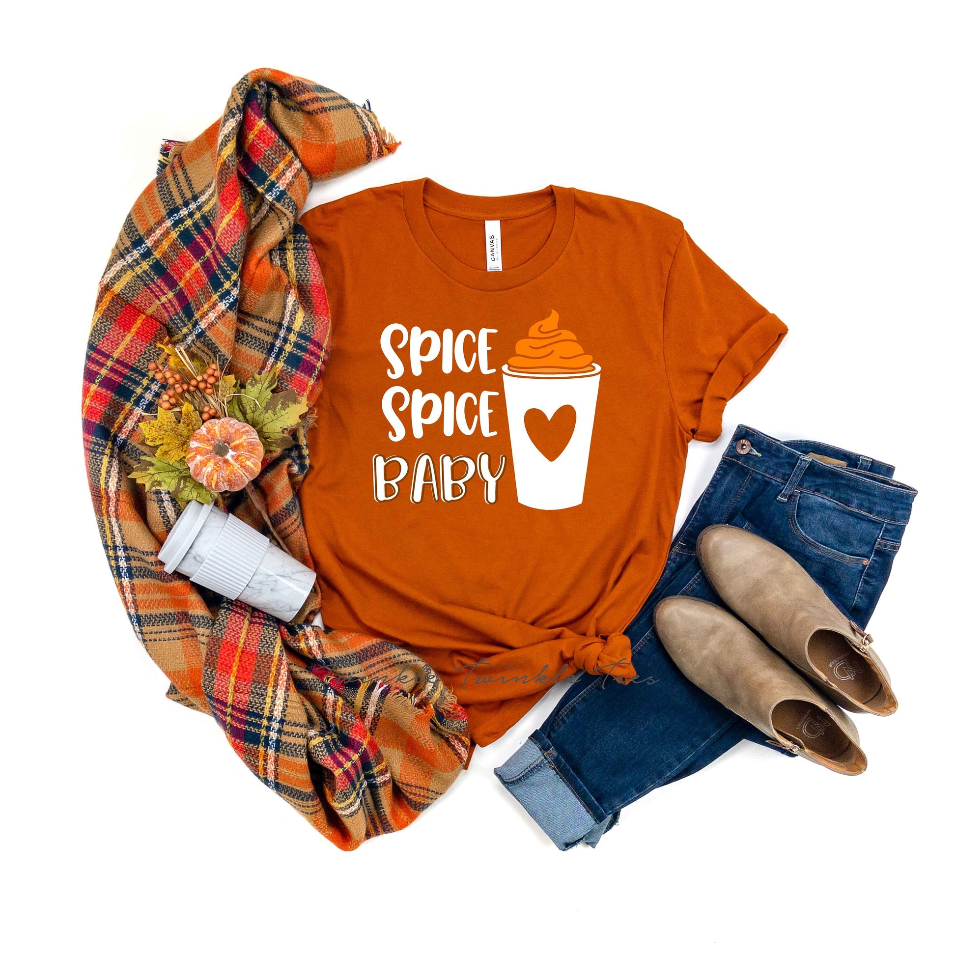 Spice Spice Baby unisex t-shirt -  Pumpkin Spice Shirt - Autumn Shirt - Womens Fall Shirt - Pumpkin Spice Addict