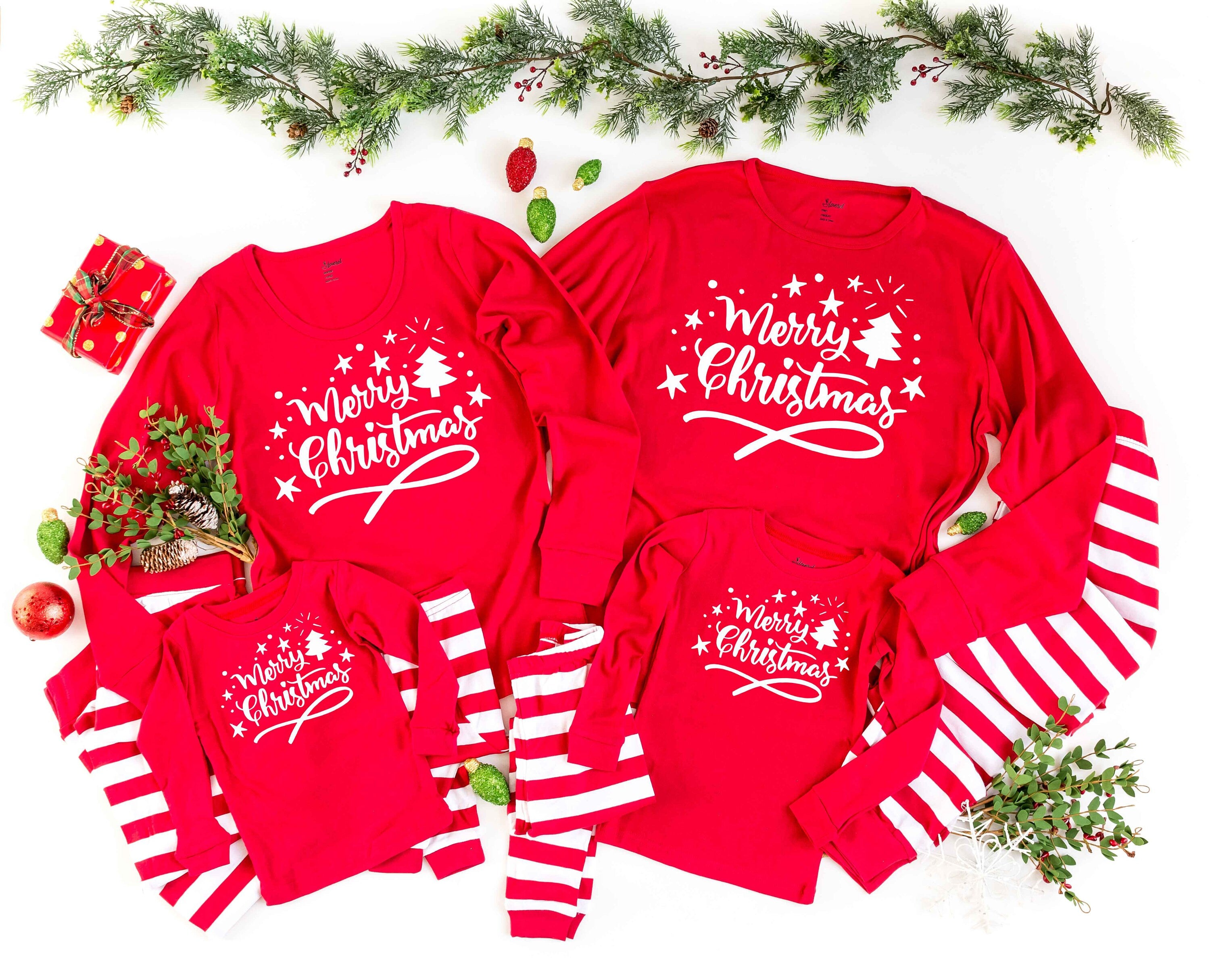 Red striped christmas discount pajamas