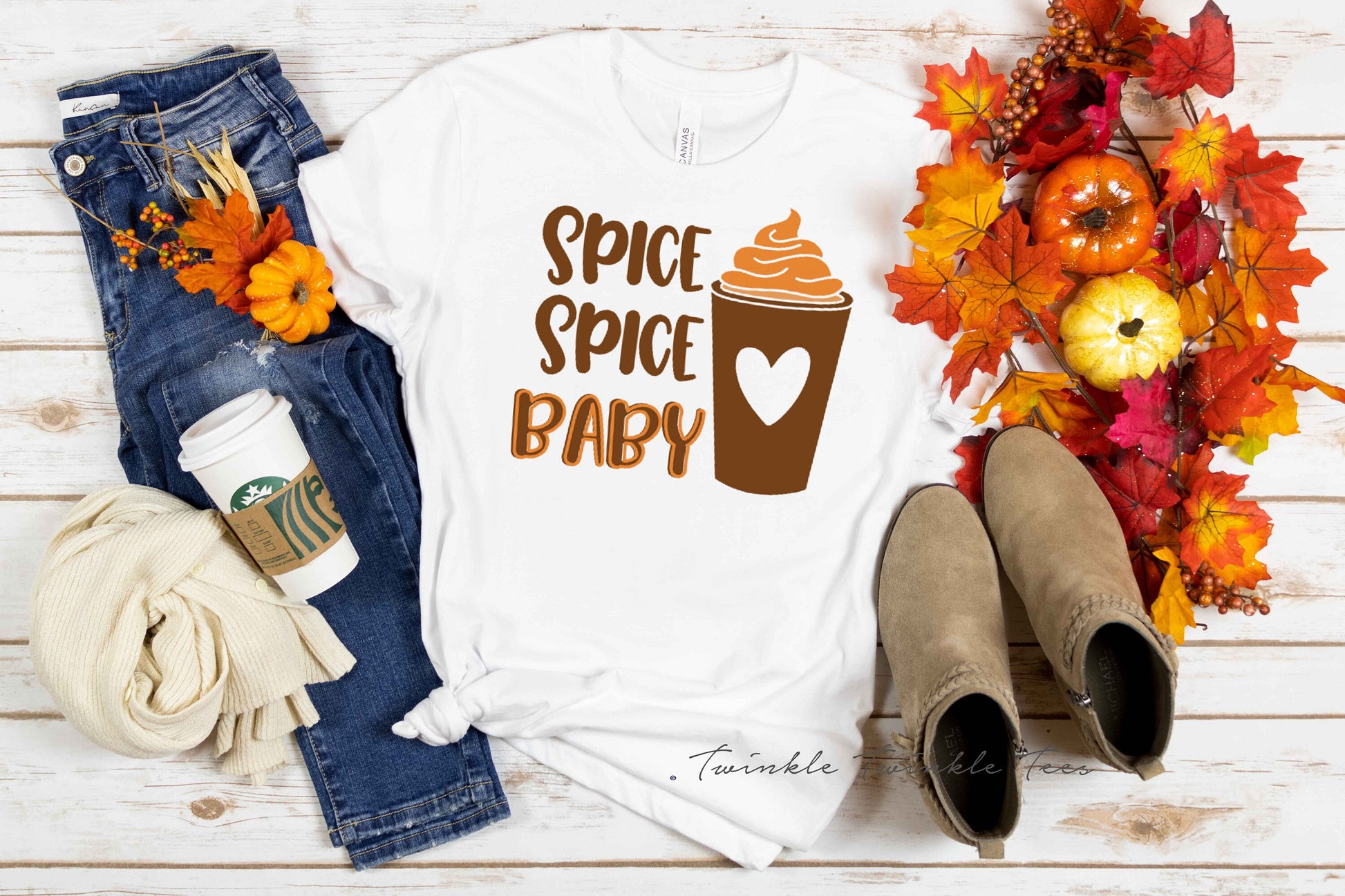 Spice Spice Baby unisex t-shirt -  Pumpkin Spice Shirt - Autumn Shirt - Womens Fall Shirt - Pumpkin Spice Addict