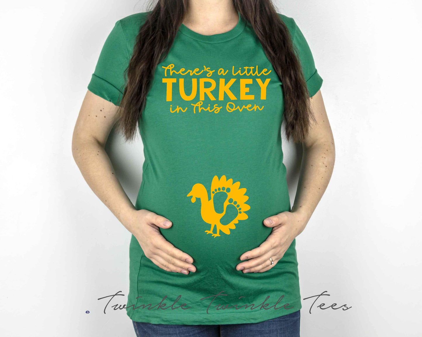 There's a Little Turkey in This Oven t-shirt - thanksgiving pregnancy announcement shirt - pregnancy shirt - maternity shirt