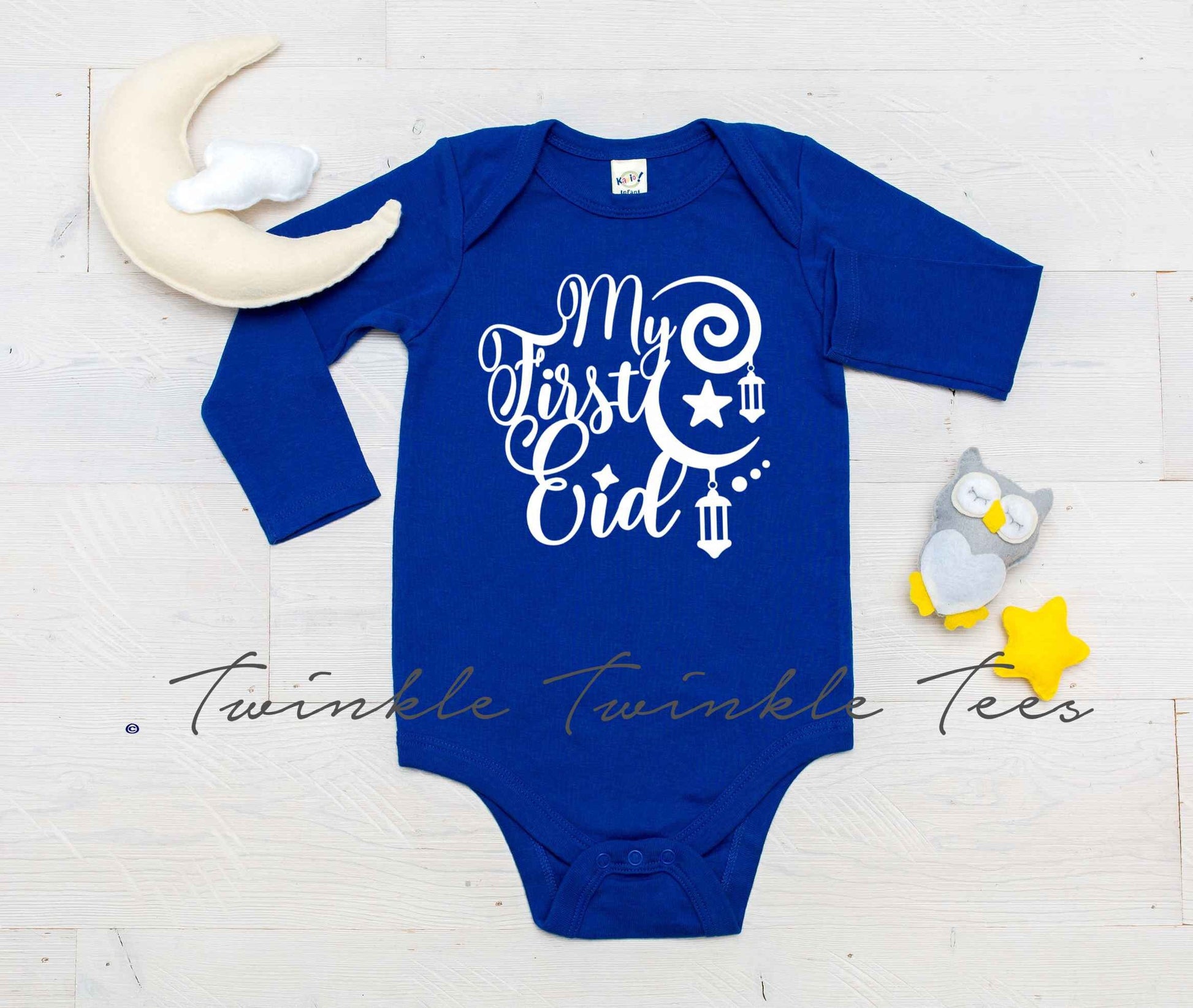 My First Eid version 2 Royal Blue Infant Bodysuit