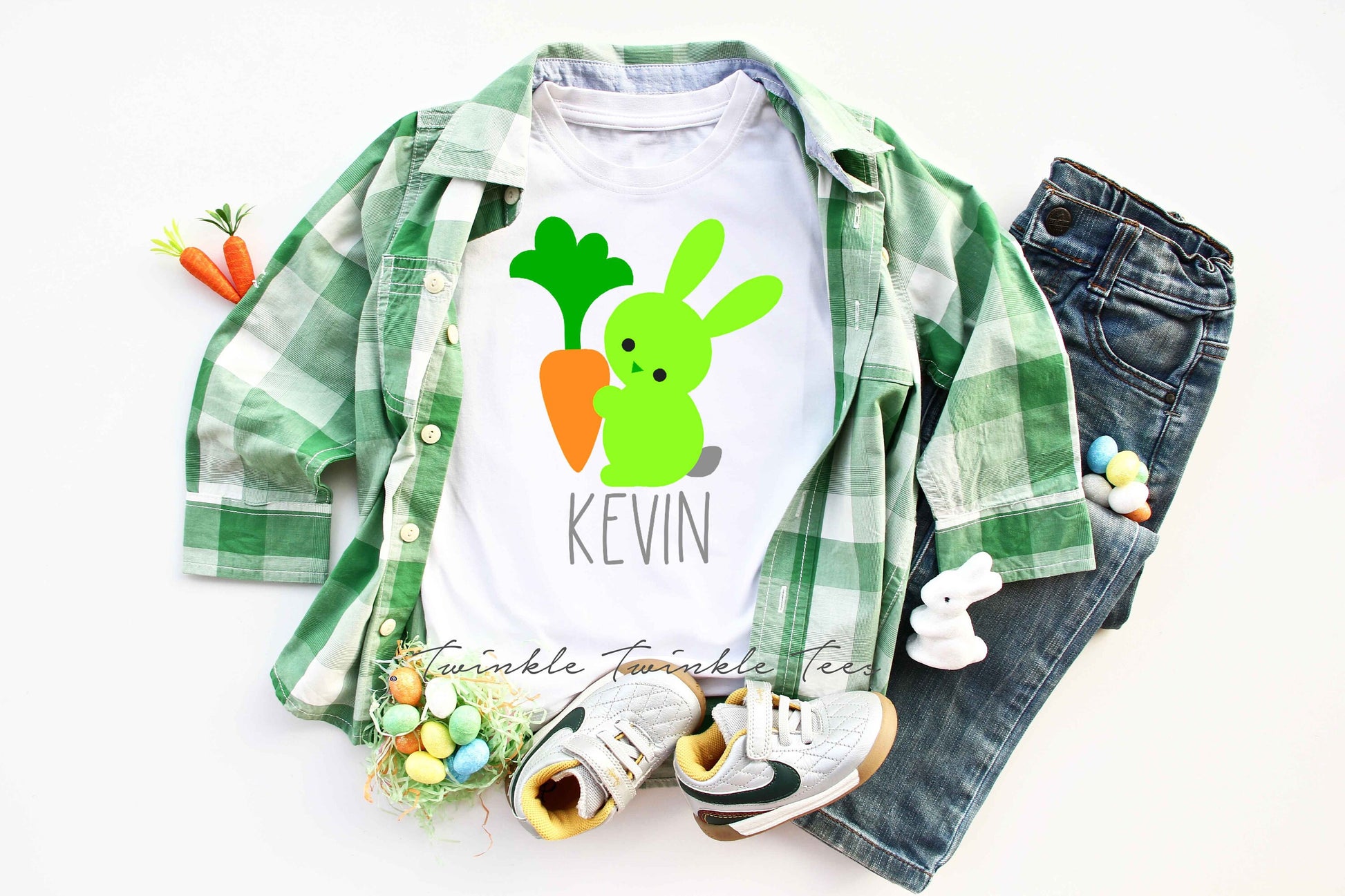 Personalized Bunny Easter Shirt - Boys Easter Shirt - Girls Easter Shirt - Kids Easter Shirt - Egg Hunt Outfit - First Easter