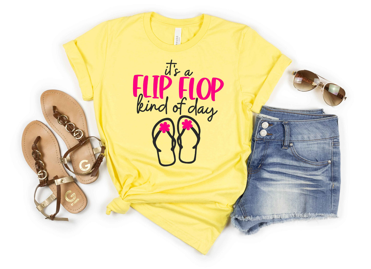 It's a Flip Flop Kind of Day short sleeve t-shirt - funny t-shirt - beach day shirt - summer shirt