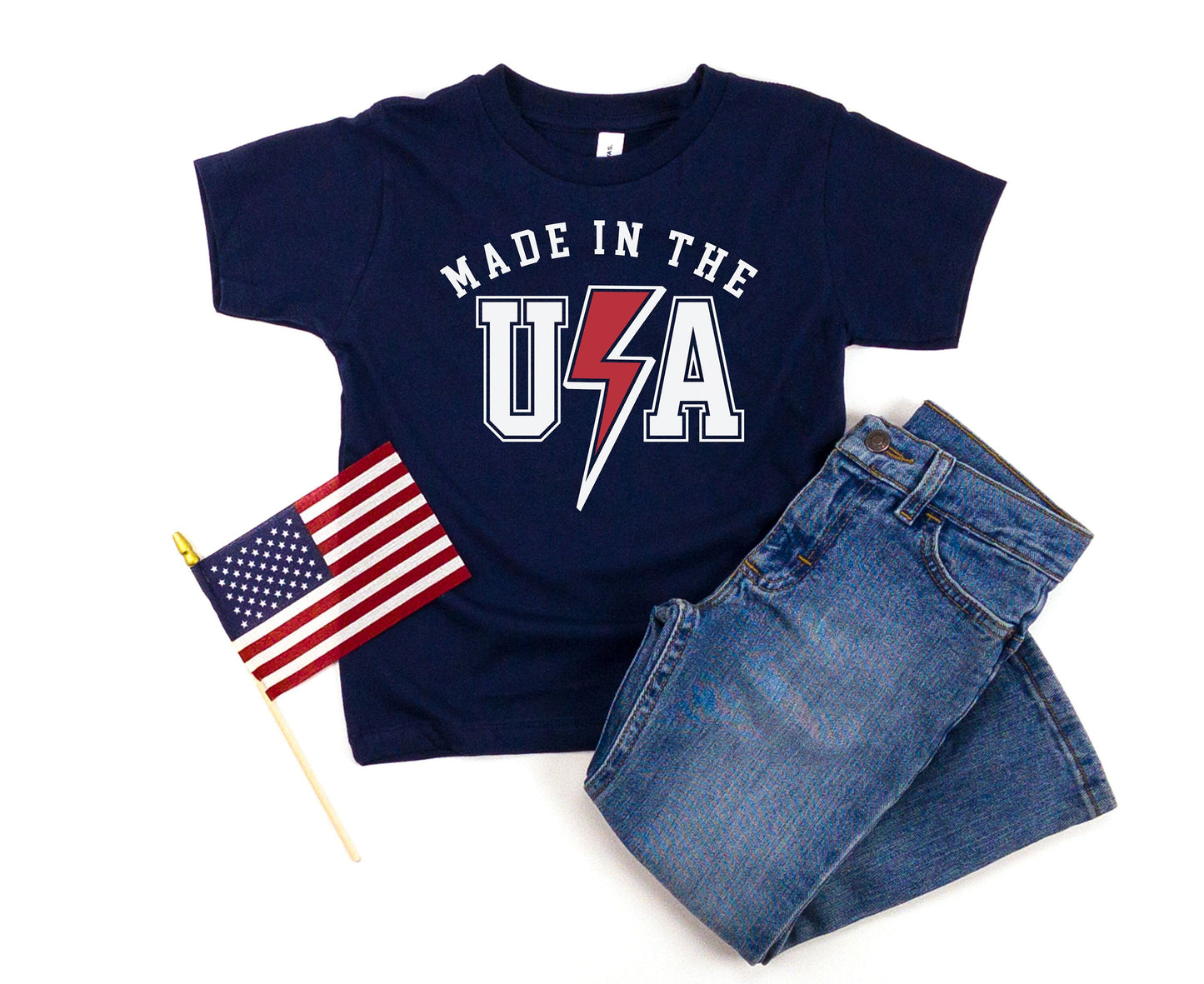 Made in The USA Shirt - Toddler 4th of July Shirt - Fourth of July Kids Shirt