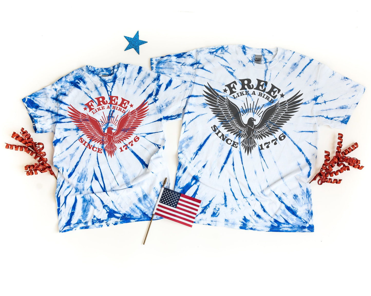 Free Like a Bird Since 1776 4th of July Tie Dye Shirt - Independence Day Shirts