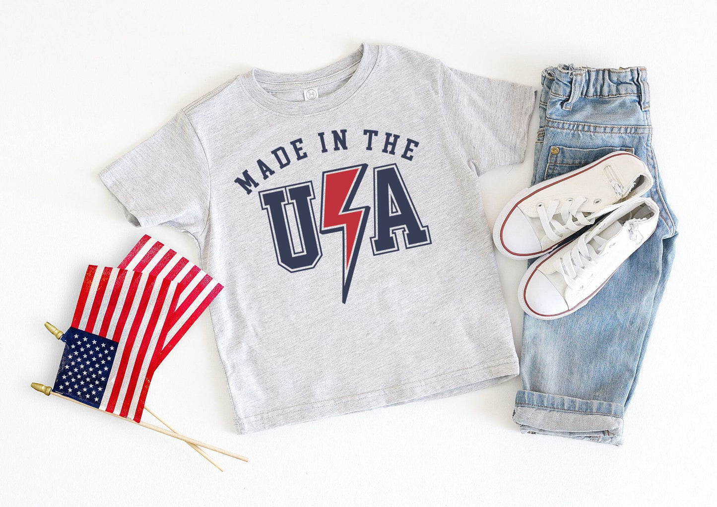 Made in The USA Shirt - Toddler 4th of July Shirt - Fourth of July Kids Shirt