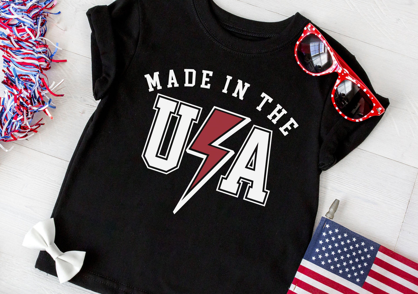 Made in The USA Shirt - Toddler 4th of July Shirt - Fourth of July Kids Shirt