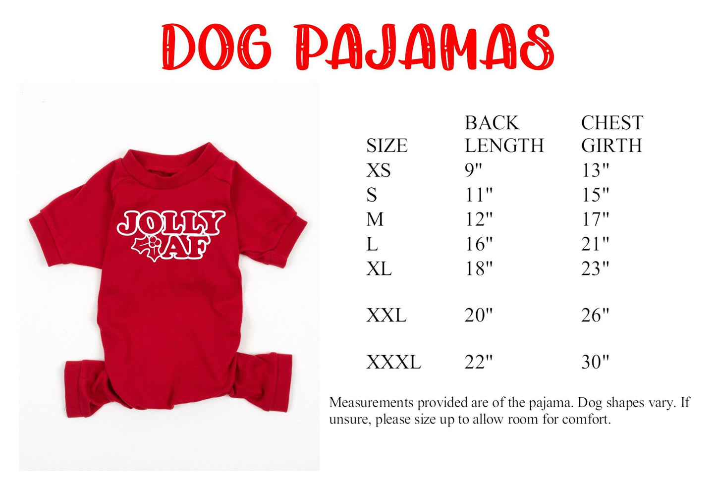 Jolly AF Christmas Pajamas - dog christmas pjs - funny christmas pjs - women's christmas jammies - Men's Christmas pajamas