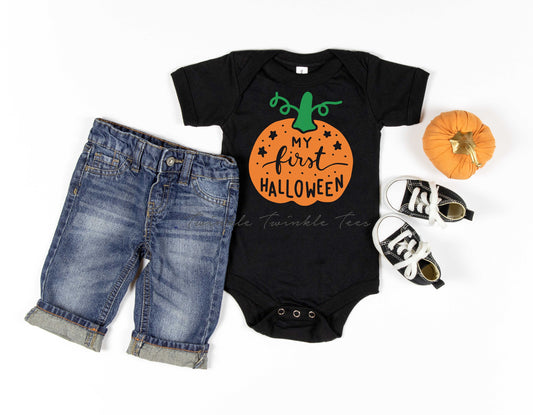 My First Halloween Baby Bodysuit - My First Halloween - baby halloween - baby girl halloween shirt - boy halloween shirt
