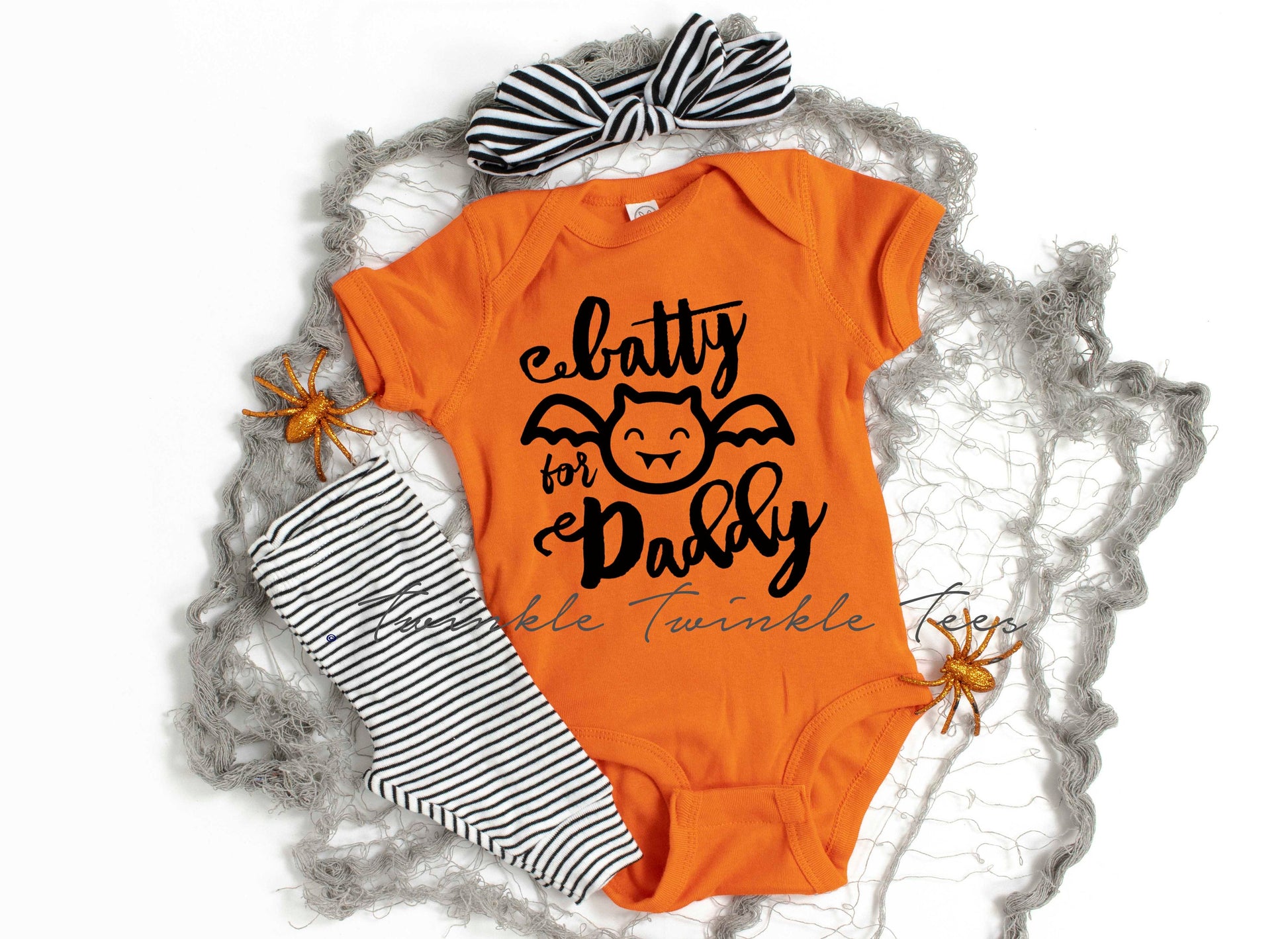 Batty for Daddy Halloween Baby Bodysuit - My First Halloween - baby halloween - baby girl halloween shirt - girl halloween shirt