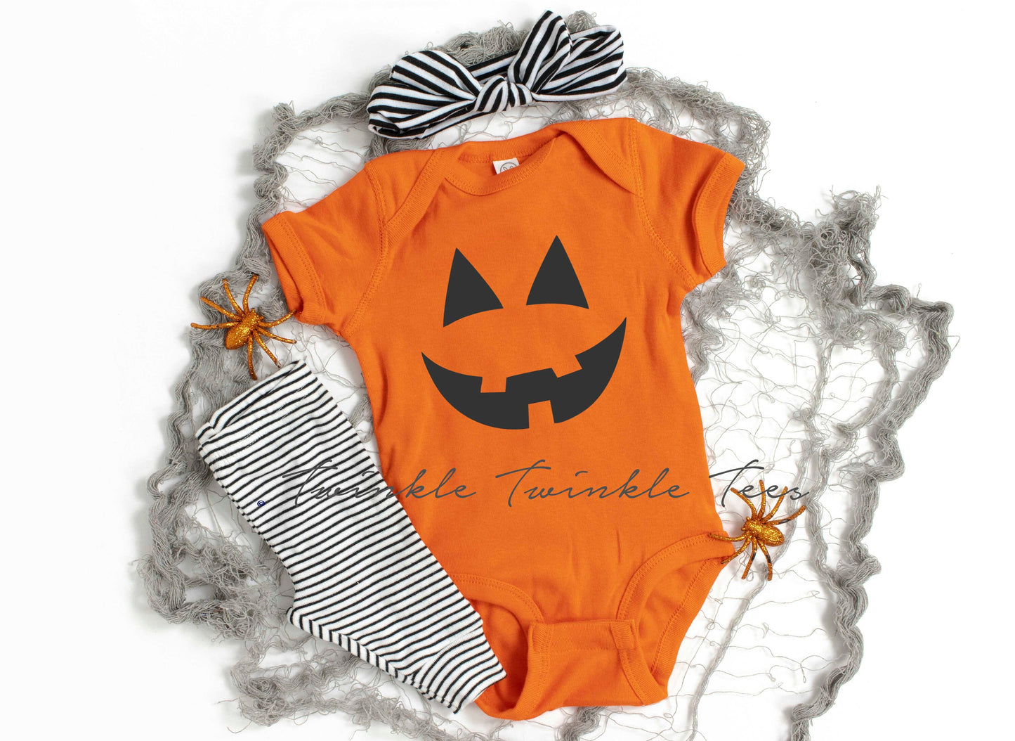 Jack O Lantern Halloween Baby Bodysuit - My First Halloween - pumpkin shirt - jack-o-lantern shirt - cute halloween baby outfit