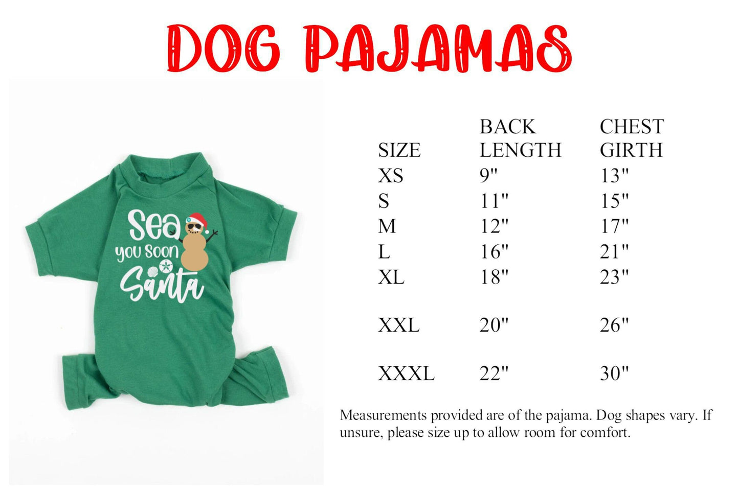 Sea You Soon Santa Green Top Striped Christmas Pajamas - beach christmas - nautical christmas - coastal christmas