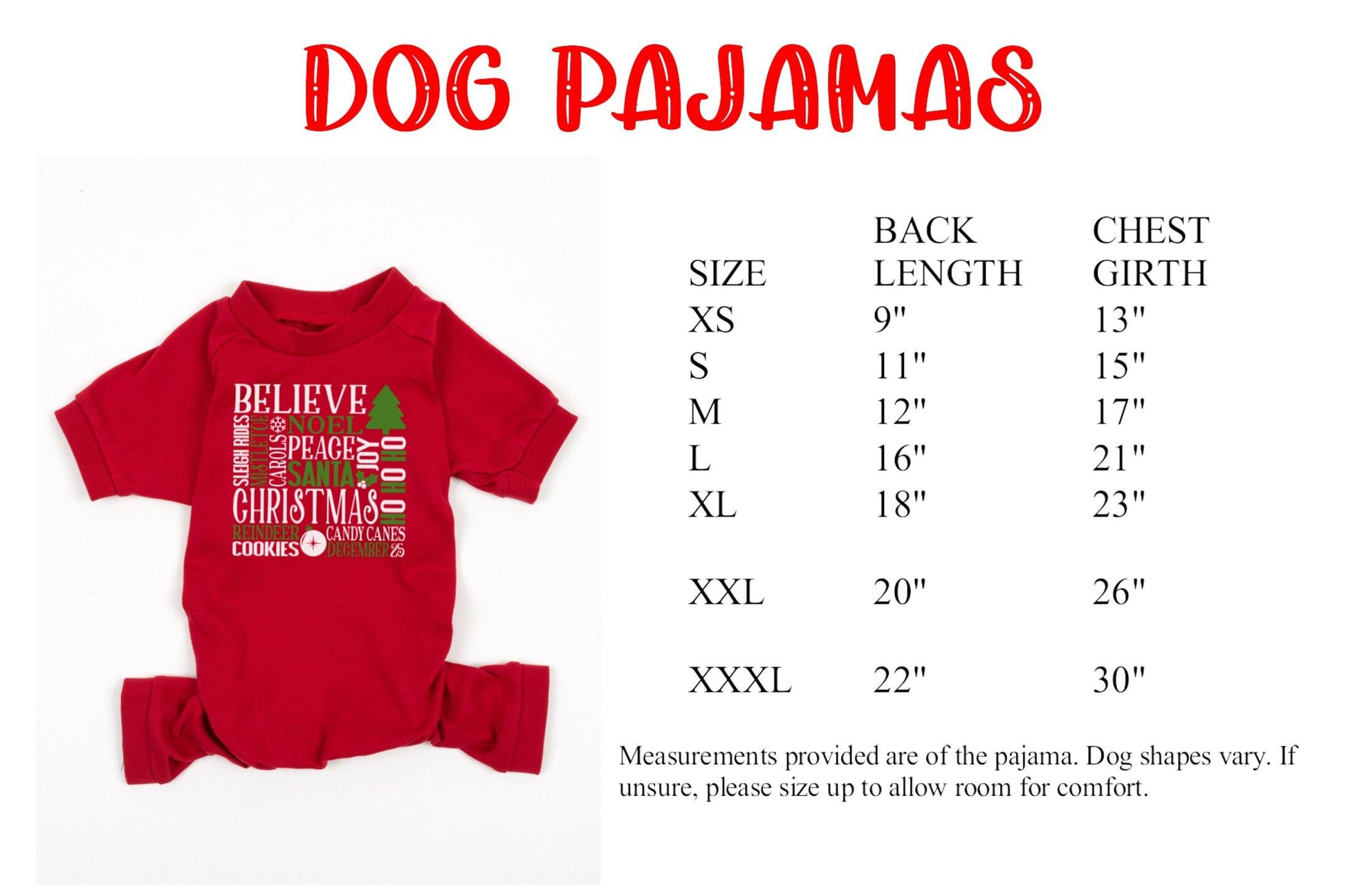 Christmas Subway Art Red Top Family Christmas Pajamas - kids christmas pjs - baby christmas pjs - women's christmas jammies - Family PJs