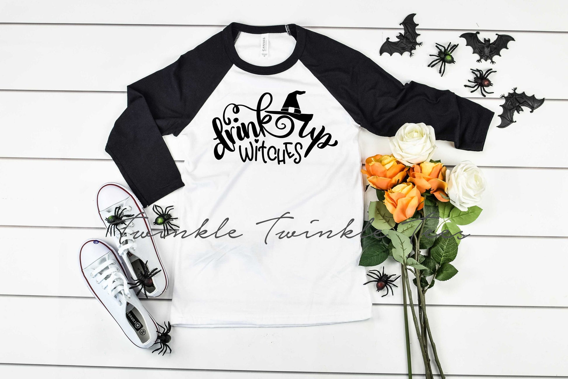 Drink Up Witches raglan unisex adult t-shirt - Halloween Shirt - fall shirt - women's halloween shirt - witch shirt - halloween party shirt