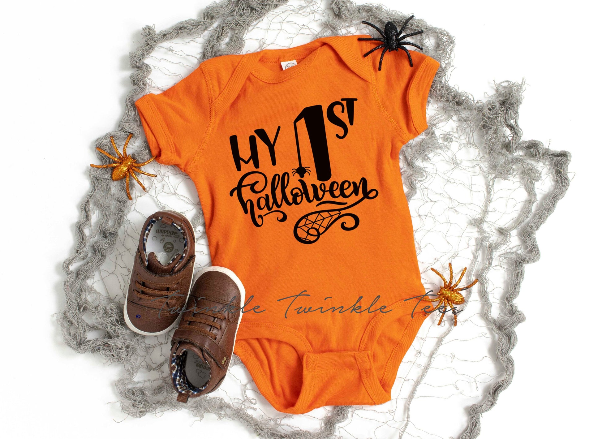 My First Halloween version two Baby Bodysuit - My First Halloween - baby halloween - baby girl halloween shirt - boy halloween shirt