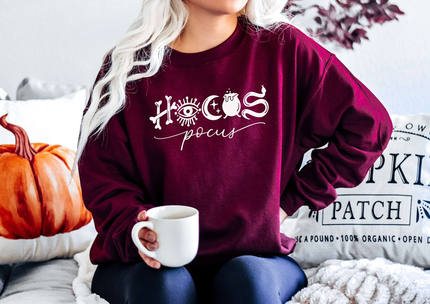 Hocus Pocus Halloween fleece lined unisex pullover sweatshirt - halloween sweatshirt - witch sweatshirt
