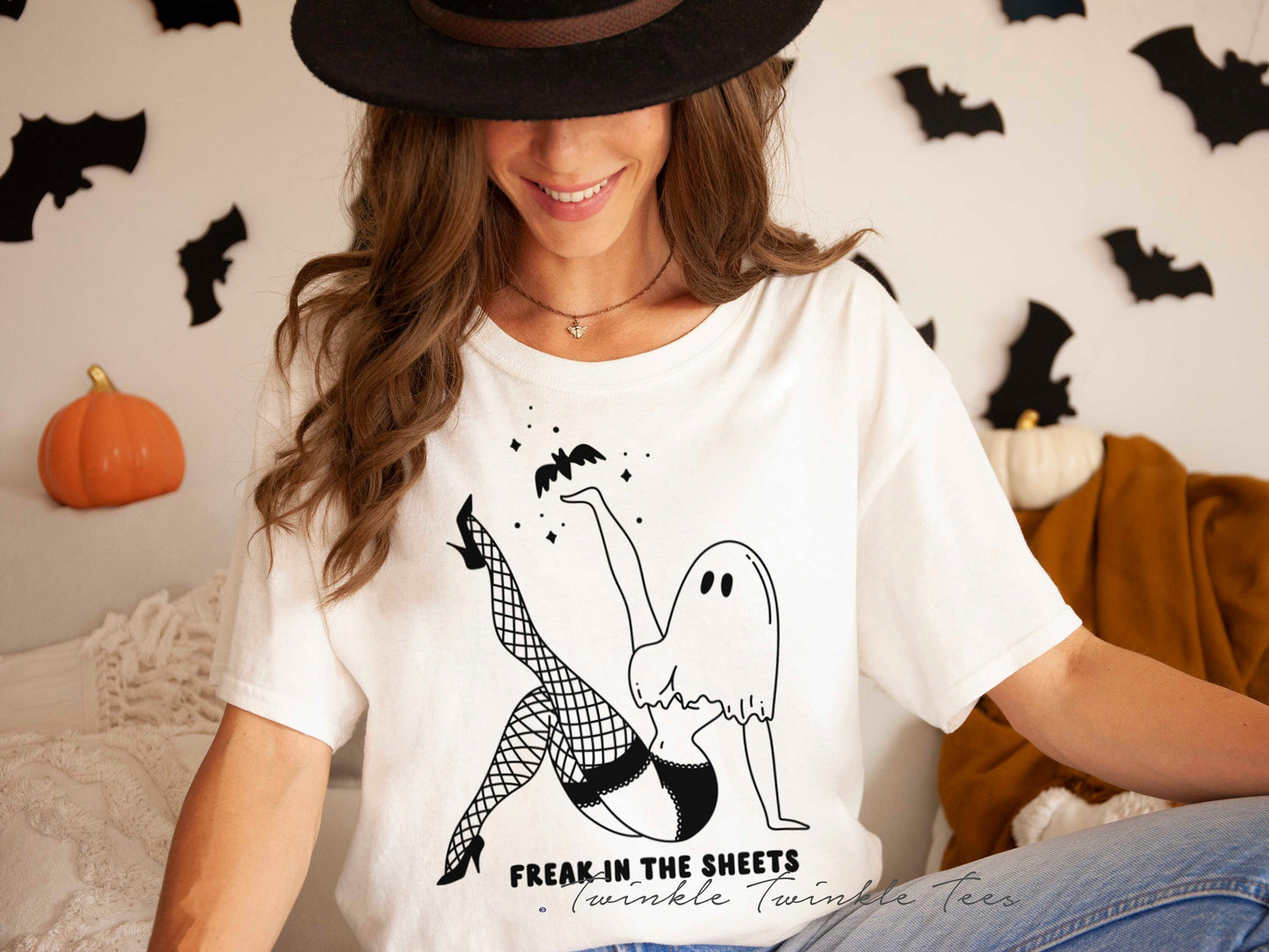 Freak in the Sheets Ghost Halloween unisex t-shirt - halloween shirt - halloween t-shirt - funny halloween shirt