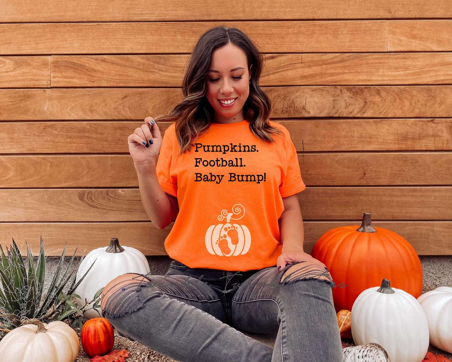 Pumpkins. Football. Baby Bump t-shirt - thanksgiving pregnancy announcement shirt - pregnancy shirt - maternity shirt