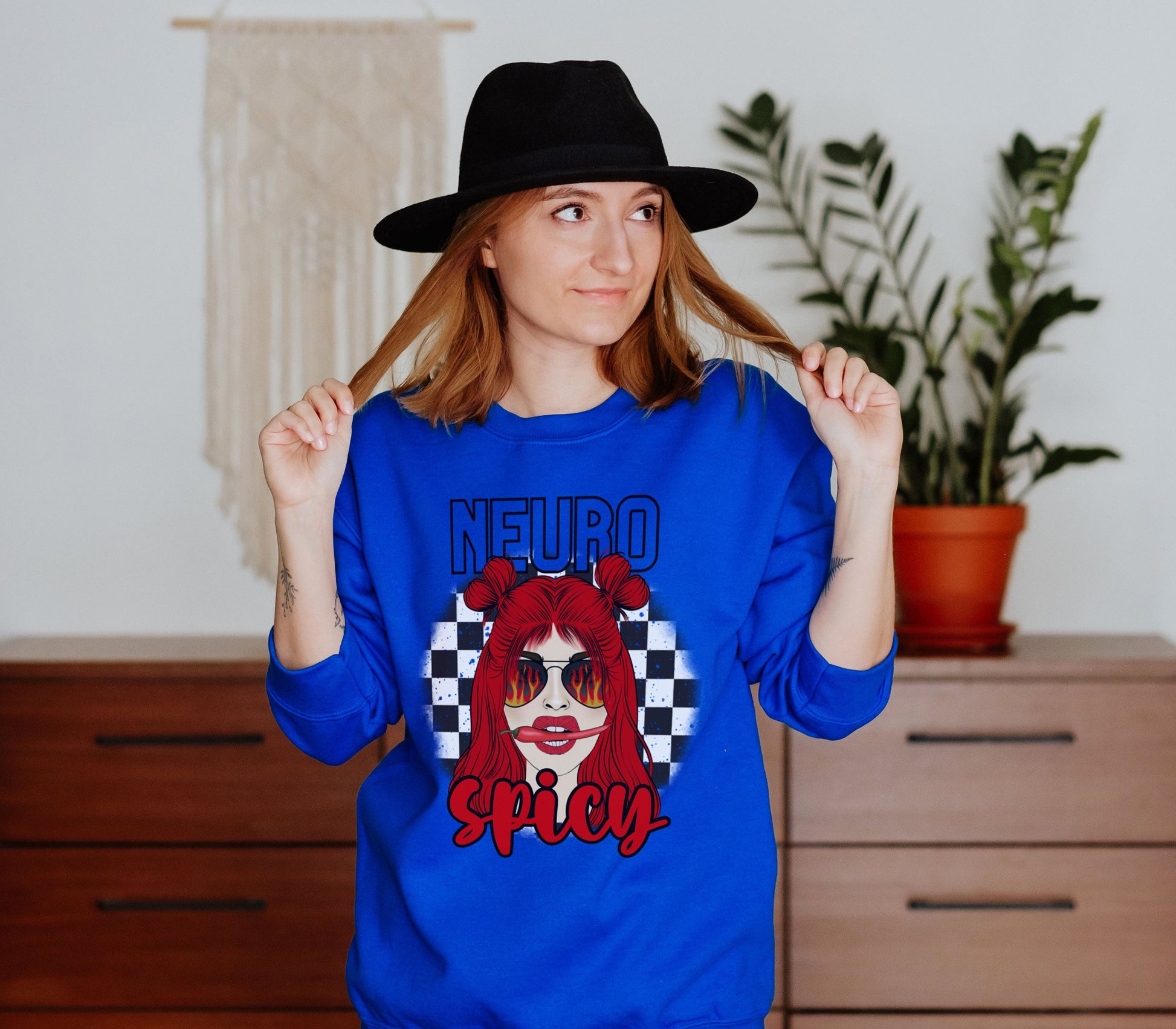 Neuro Spicy fleece sweatshirt - neurodivergent sweatshirt - ADHD sweatshirt - Autism Awareness