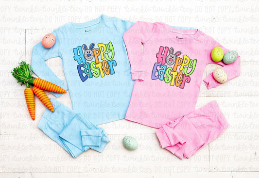 Happy Easter Pastel Pajamas, easter pajamas for the family, matching easter pajamas