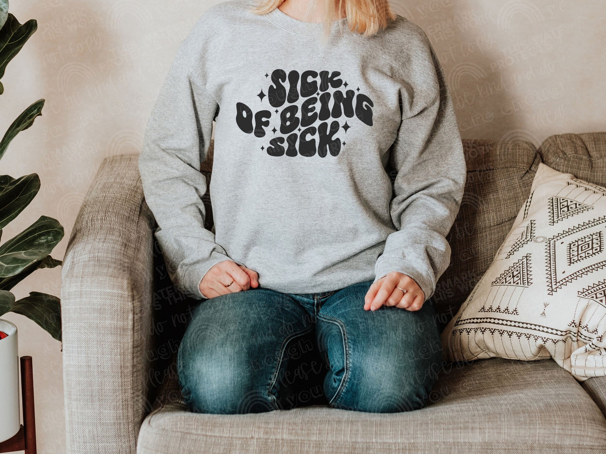 Sick of Being Sick fleece sweatshirt - mom life sweatshirt - school germs sweatshirt