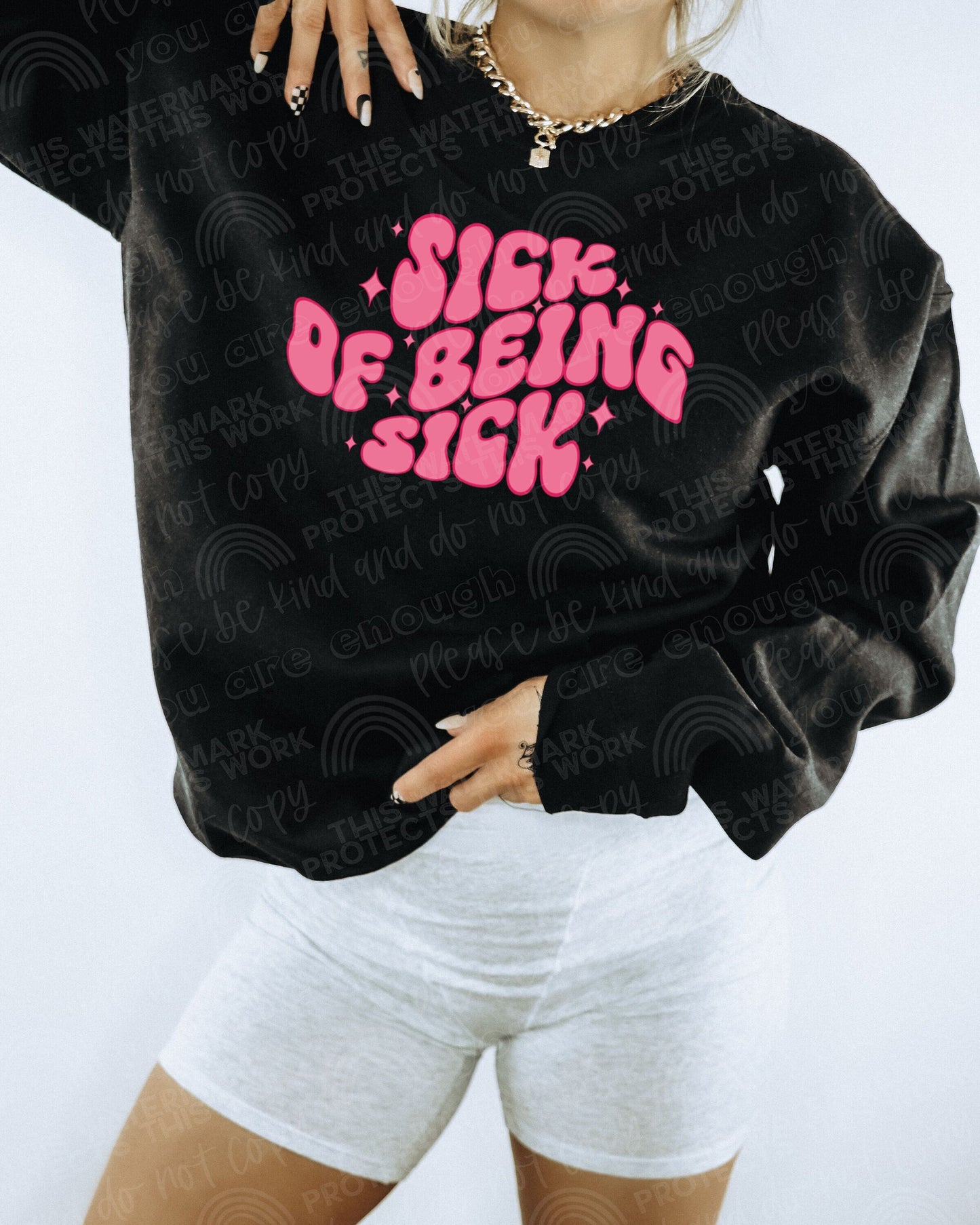 Sick of Being Sick fleece sweatshirt - mom life sweatshirt - school germs sweatshirt